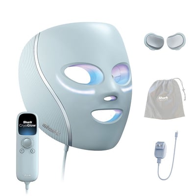 CryoGlow Under-Eye Cooling + LED Anti-Aging Red Light & Skin Clearing Mask