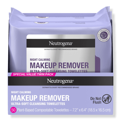 Night Calming Makeup Remover Cleansing Towelettes Twin Pack