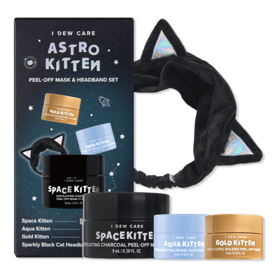 Astro Kitten Peel-Off Masks and Headband Set