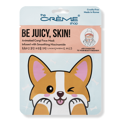 Be Juicy, Skin! Animated Corgi Face Mask