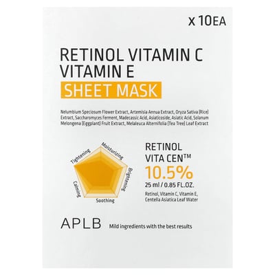 APLB - Retinol Vitamin C Vitamin E Beauty Sheet Mask