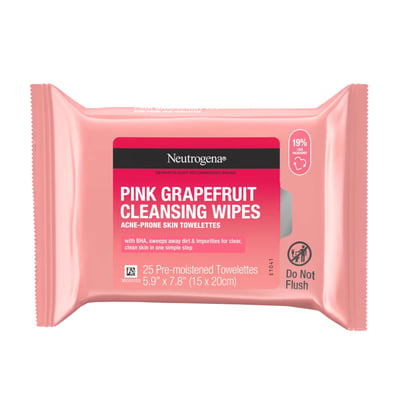 Neutrogena - Oil-Free Cleansing Wipes Pink Grapefruit