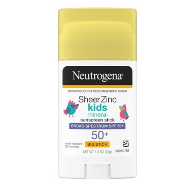 Neutrogena - Sheer Zinc Kids Mineral Sunscreen Stick Broad Spectrum SPF 50+