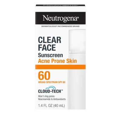 Neutrogena - Clear Face Sunscreen Acne-Prone Skin Broad Spectrum SPF 60