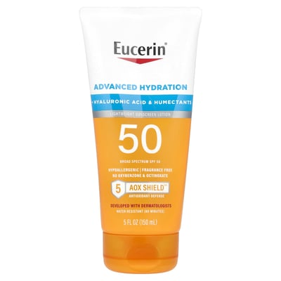 Eucerin - Advanced Hydration Lightweight Sunscreen Lotion SPF 50 Fragrance Free