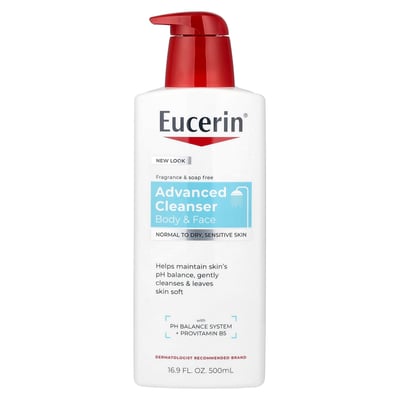 Eucerin - Body & Face Advanced Cleanser Normal to Dry Sensitive Skin Fragrance Free