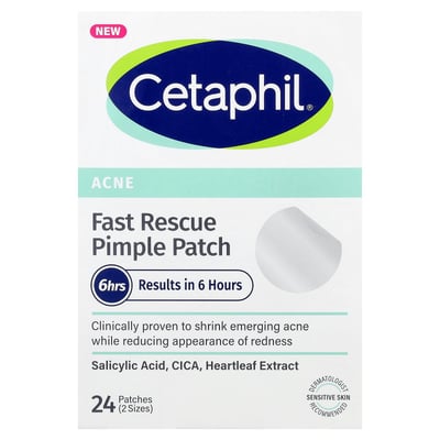 Cetaphil - Fast Rescue Pimple Patch Sensitive Skin 24 Patches (2 Sizes)