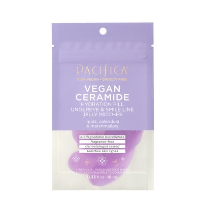 Pacifica - Vegan Ceramide Hydration Fill Undereye & Smile Line Jelly Patches Fragrance-Free 4 Spot Masks