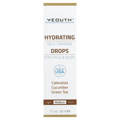 YEOUTH - Hydrating Self Tanning Drops For Face & Body Medium