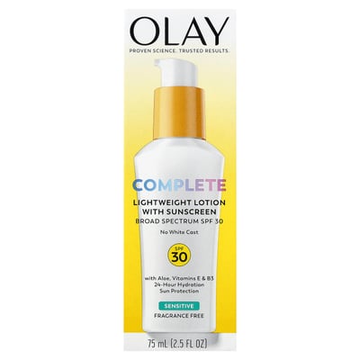 Olay - Complete Lightweight Lotion with Sunscreen SPF 30 Sensitive Fragrance Free