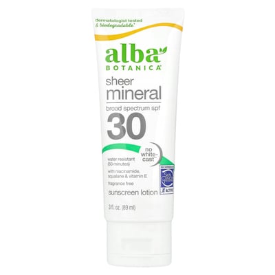 Sheer Mineral Sunscreen Lotion SPF 30 Fragrance Free