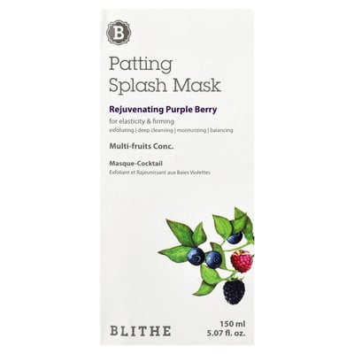 Patting Splash Beauty Mask Rejuvenating Purple Berry