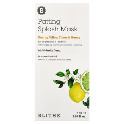 Patting Splash Beauty Mask Energy Yellow Citrus & Honey