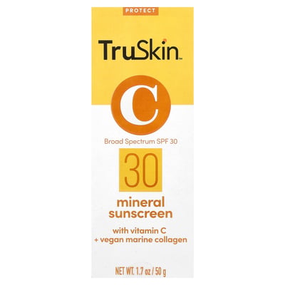 Mineral Sunscreen with Vitamin C + Vegan Marine Collagen SPF 30
