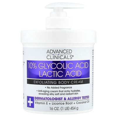 10% Glycolic Acid Lactic Acid Exfoliating Body Cream