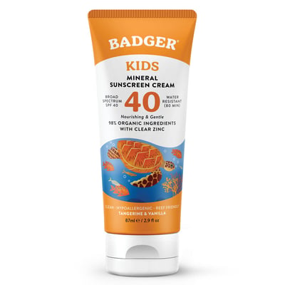 Kids Mineral Sunscreen Cream SPF 40 Tangerine & Vanilla