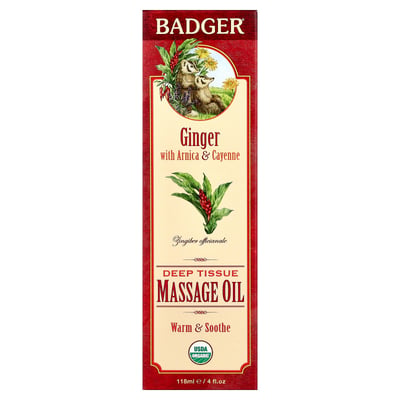 Deep Tissue Massage Oil Ginger with Arnica & Cayenne