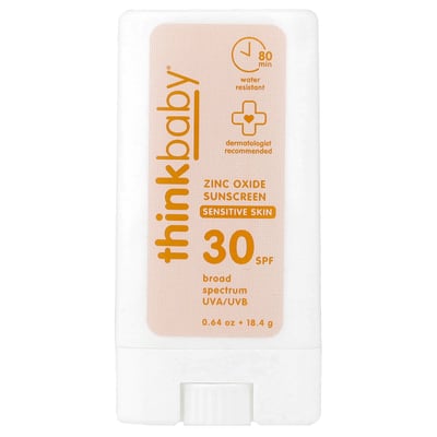 Thinkbaby® Zinc Oxide Sunscreen Stick SPF 30 Sensitive Skin