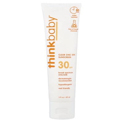 Thinkbaby® Clear Zinc 20% Sunscreen SPF 30 Fragrance Free