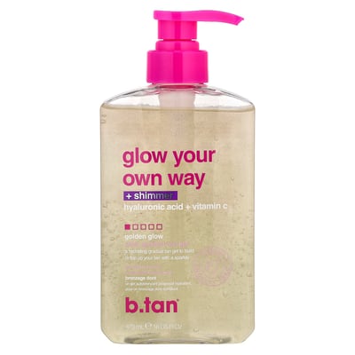 Glow Your Own Way + Shimmer Clear Gradual Tan Gel Golden Glow