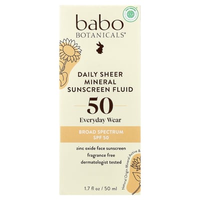 Daily Sheer Mineral Sunscreen Fluid SPF 50 Fragrance Free