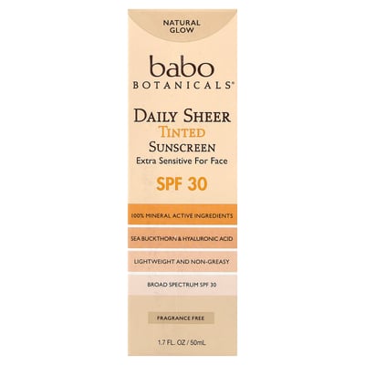 Daily Sheer Tinted Sunscreen SPF 30 Natural Glow Fragrance Free