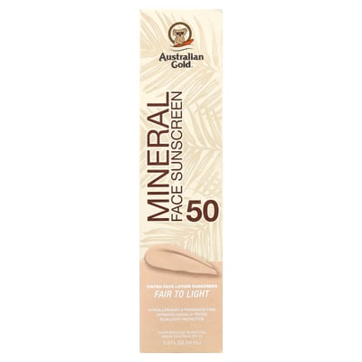 Mineral Tinted Face Lotion Sunscreen SPF 50 Fair to Light