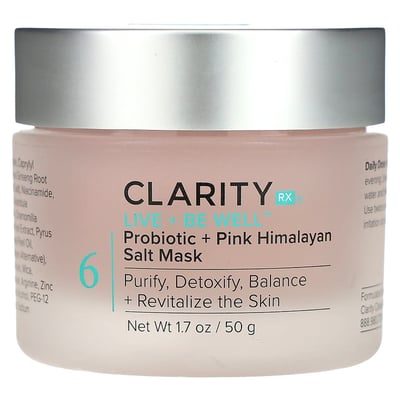 Live + Be Well Probiotic + Pink Himalayan Salt Mask