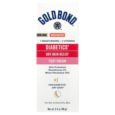 Medicated Diabetics' Dry Skin Relief Foot Cream For Dry to Extra Dry Skin
