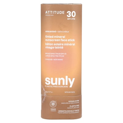 Tinted Mineral Sunscreen Face Stick SPF 30 Unscented