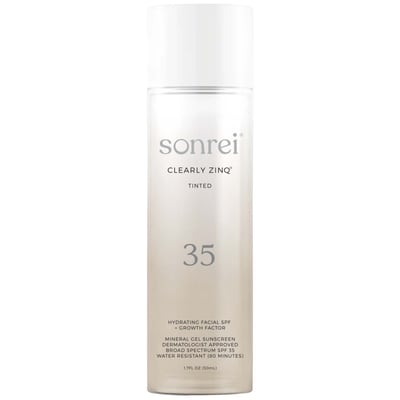 Clearly Zinq Tinted Hydrating Facial SPF 35 + Growth Factor Mineral Gel Sunscreen