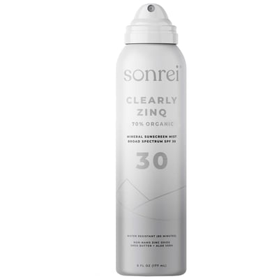 Clearly Zinq Organic SPF 30 Mineral Sunscreen Mist