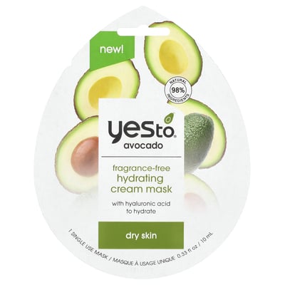 Hydrating Cream Beauty Mask Avocado Dry Skin Fragrance-Free 1 Sheet Mask