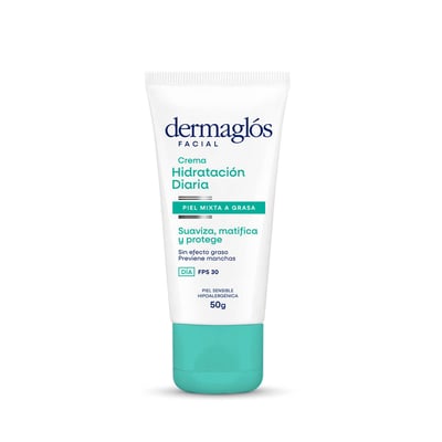 Crema Facial Hidratante Matificante Día Dermaglós Piel Mixta a Grasa FPS 30