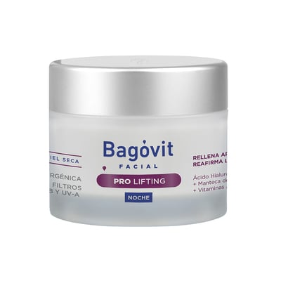Crema Antiarrugas Reafirmante Bagóvit Facial Pro Lifting Noche Piel Seca