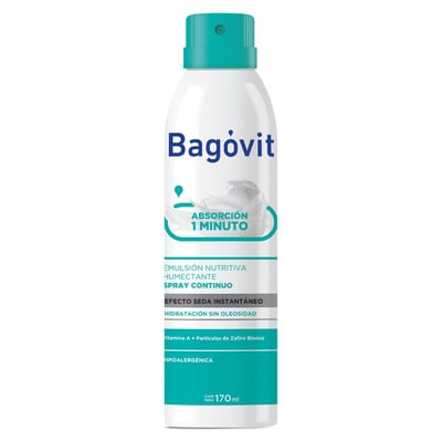 Emulsión Spray Continuo Bagóvit A Absorción en 1 minuto