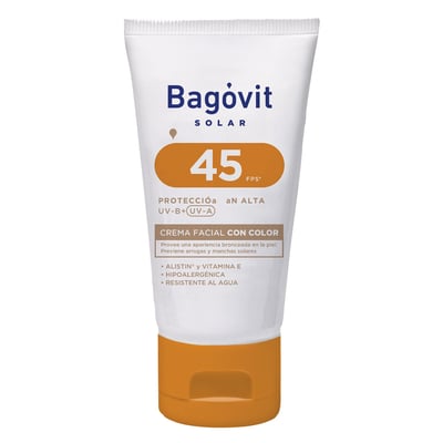 Protector Solar Facial con Color Bagóvit Solar FPS 45