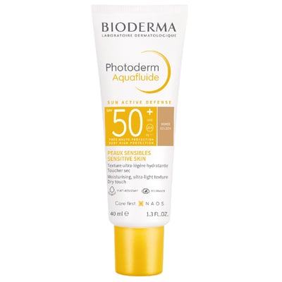 Protector Solar Bioderma Photoderm Aquafluide Tono Dorado Fps 50+