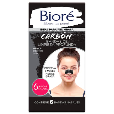 Bandas de Limpieza Profunda Bioré con Carbón Natural