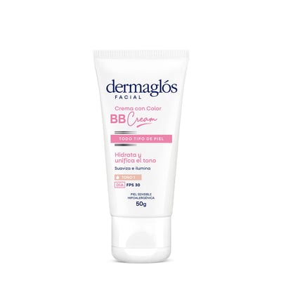 Crema Facial Dermaglós BB Cream Fps 30+ Tono Claro