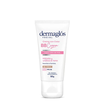 Crema Facial Dermaglós BB Cream Fps 30 Tono Medio