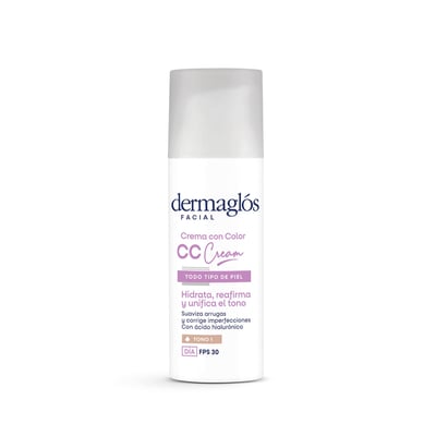 Crema Facial Dermaglos CC Cream Fps30 Tono 1
