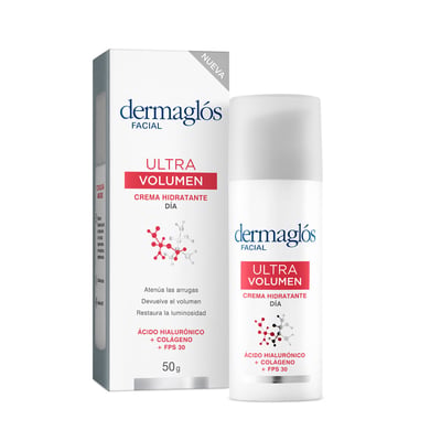 Crema Facial Dermaglós Hidratante de Día Fps 30 Ultra Volumen