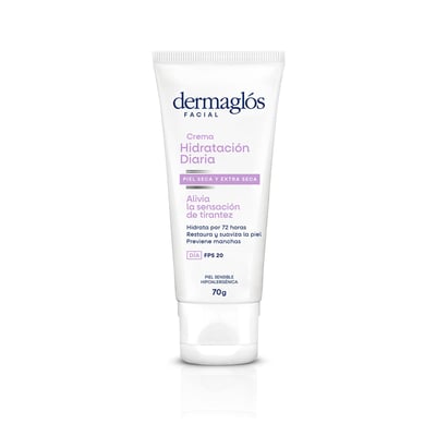 Crema Facial Dermaglós Hidratante para Pieles Secas