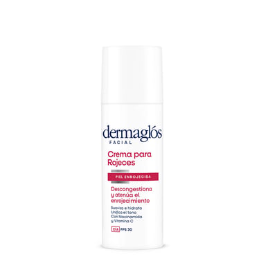 Crema Facial Dermaglós para Rojeces FPS 30