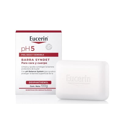 Barra Limpiadora Eucerin Syndet pH5 Piel Seca y Sensible