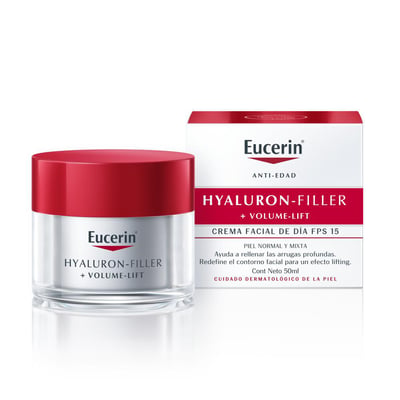 Crema de Día Eucerin Hyaluron-Filler + Volume-Lift para Piel Normal a Mixta Fps 15