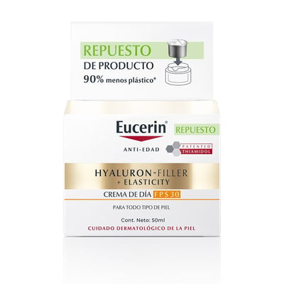 Crema Facial Antiedad de Día Eucerin Hyaluron-Filler + Elasticity FPS 30 Todo Tipo de Piel Repuesto