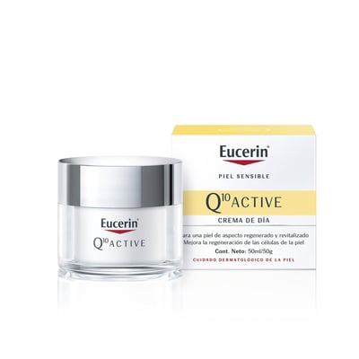 Crema Facial Eucerin Anti-Arrugas de Día Q10 Active para Piel Seca Fps 15