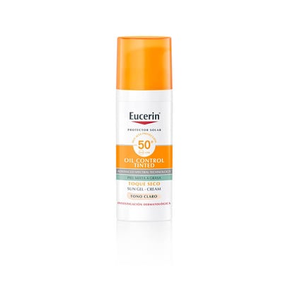 Protector Solar Eucerin Oil Control Sun Face Toque Seco Tono Claro Fps 50+